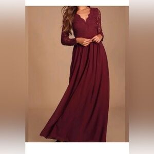 Lulu's awaken my love burgundy dress